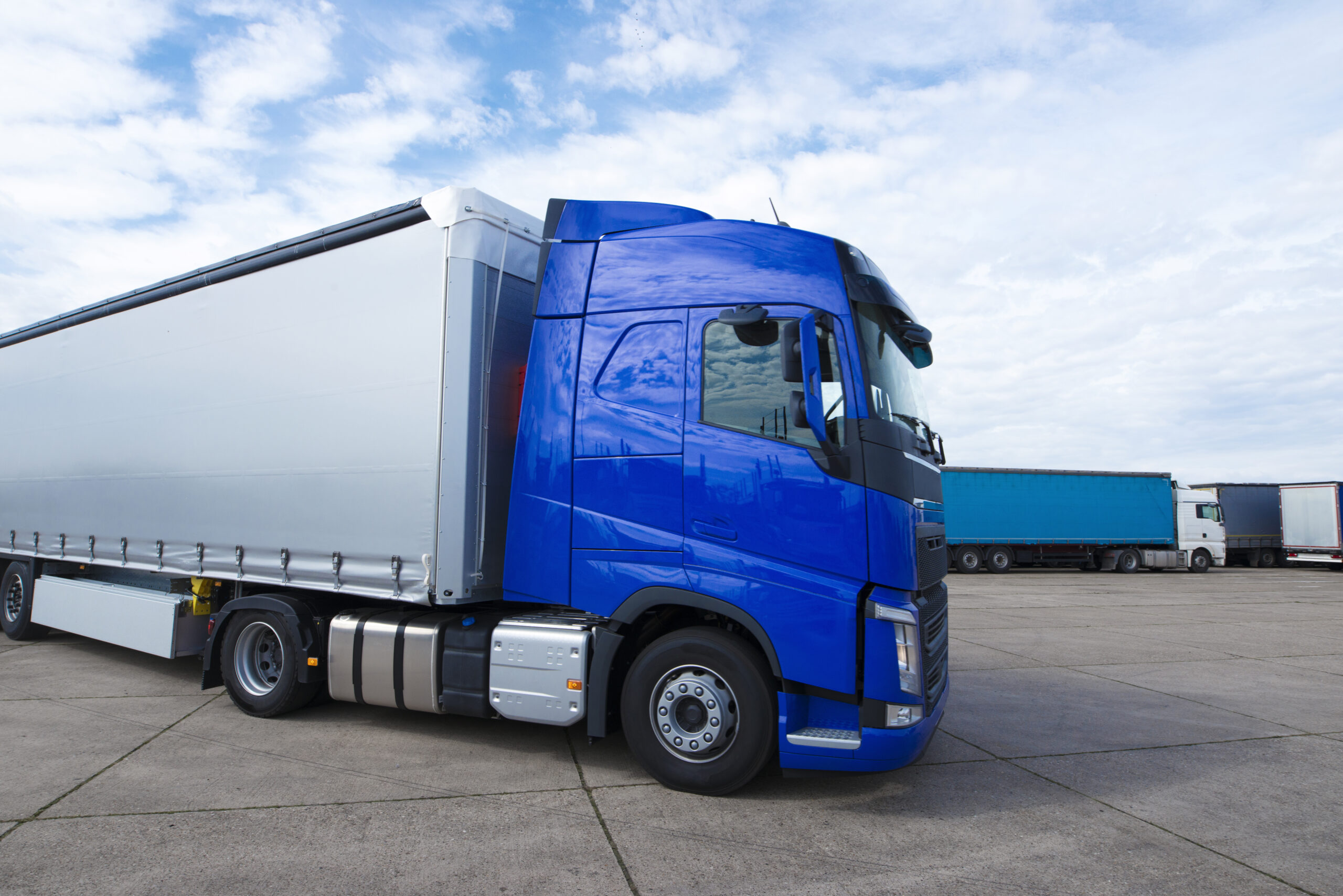 Truck long vehicle ready for delivering and transport. Truck long vehicle ready for delivering and transport.